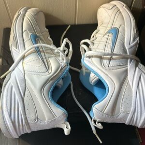 2010  Men Nike shoes size 10 white blue 386508-141